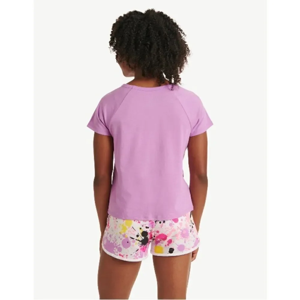 Justice Girls Lightweight Knot Front Shirt & Tank Top 2-Count Size S (7/8)